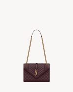 YSL ENVELOPE medium in grain de poudre leather